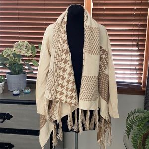 Cardigan Poncho Sweater